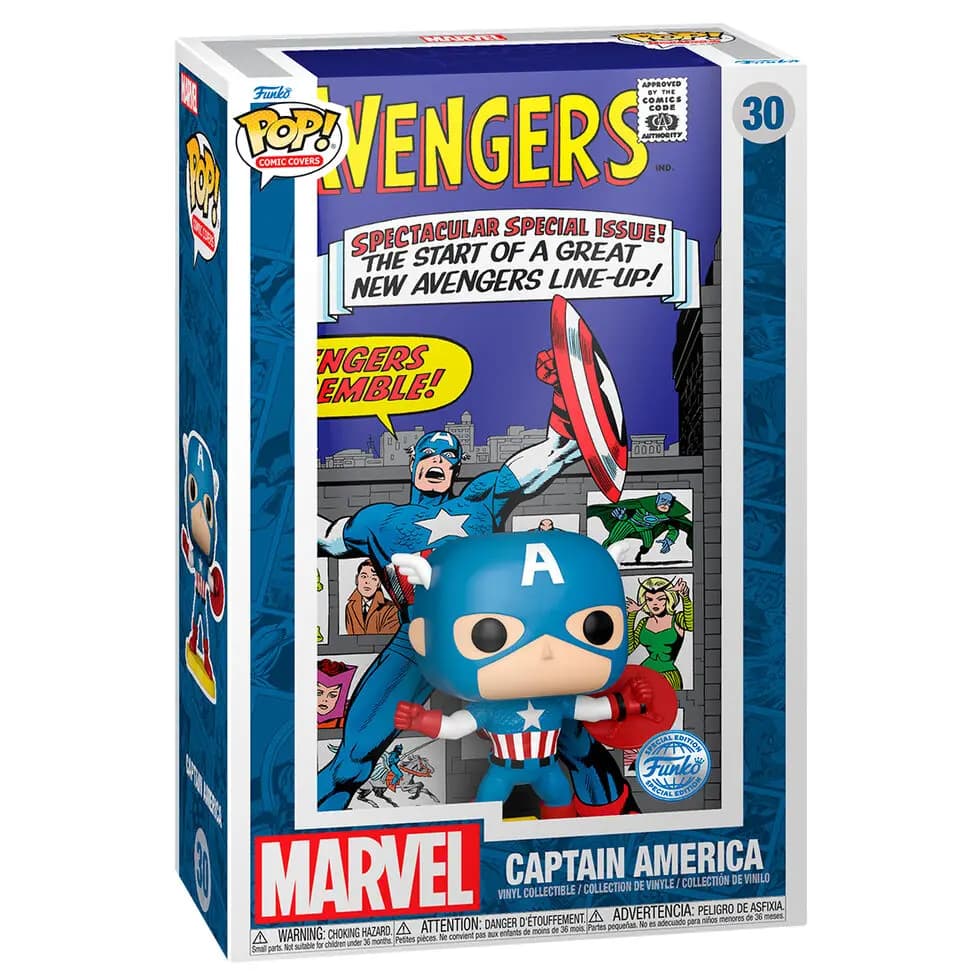 Capitán AMÉRICA - Vengadores # 16 ¡Marvel Pop! Portada de cómic