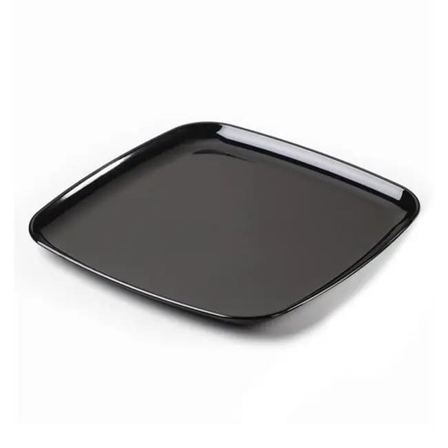 MONOUSO | Bandeja PP Reutilizable Cuadrada Dura Negro 35x35cm (5 Uds)