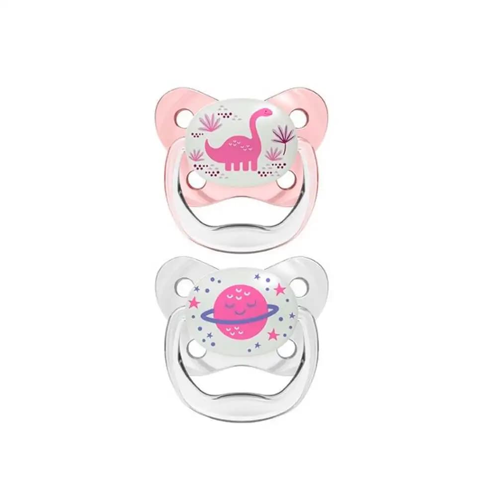 Dr. Browns Chupete Silicona Nocturno Prevent Rosa 6-18M 2U
