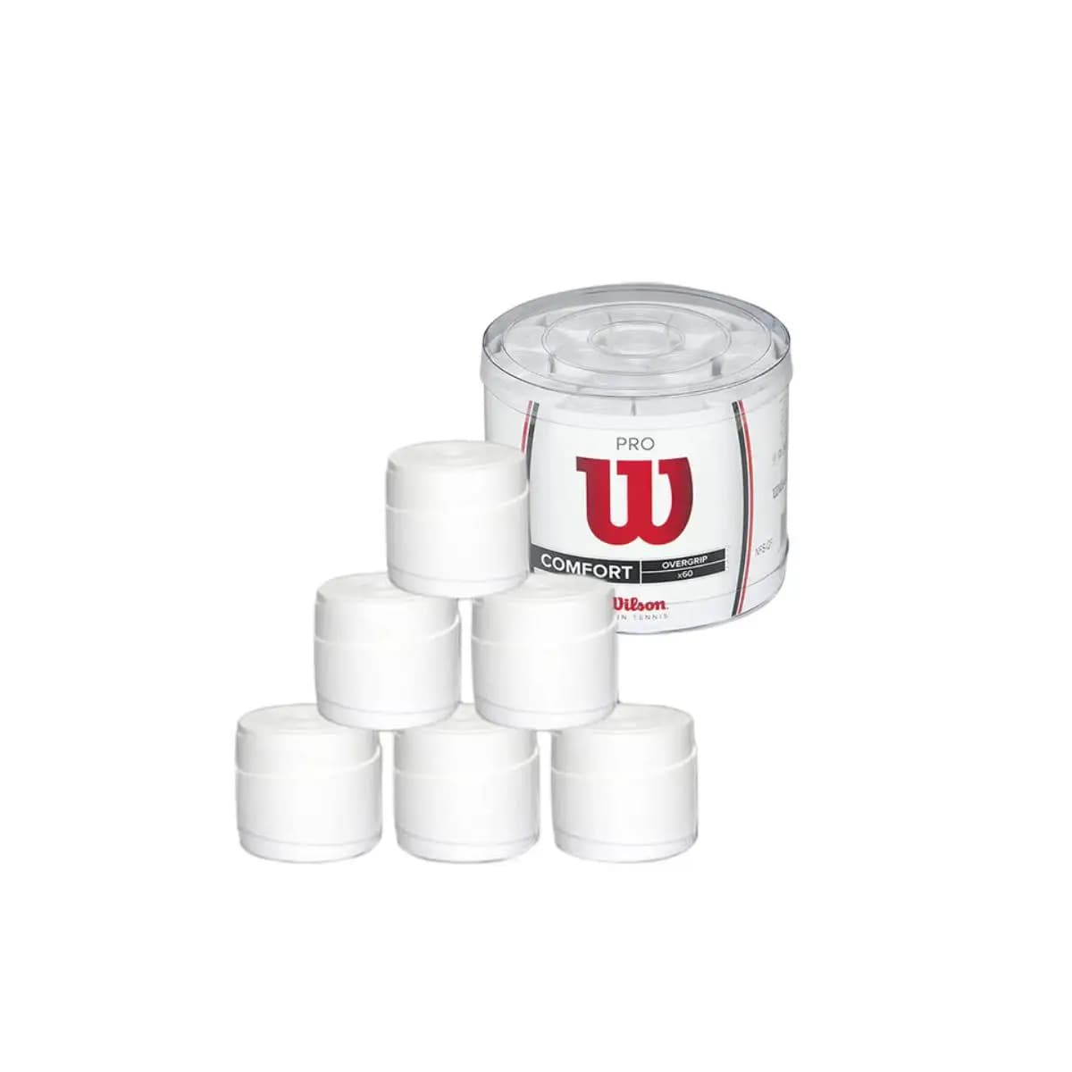 WILSON - Pack AHORRO Varios Formatos Overgrip Liso PRO Blanco Clásico - Grip Padel Wilson - Tenis y Pádel - Banda Adhesiva en su Interior - Máximo