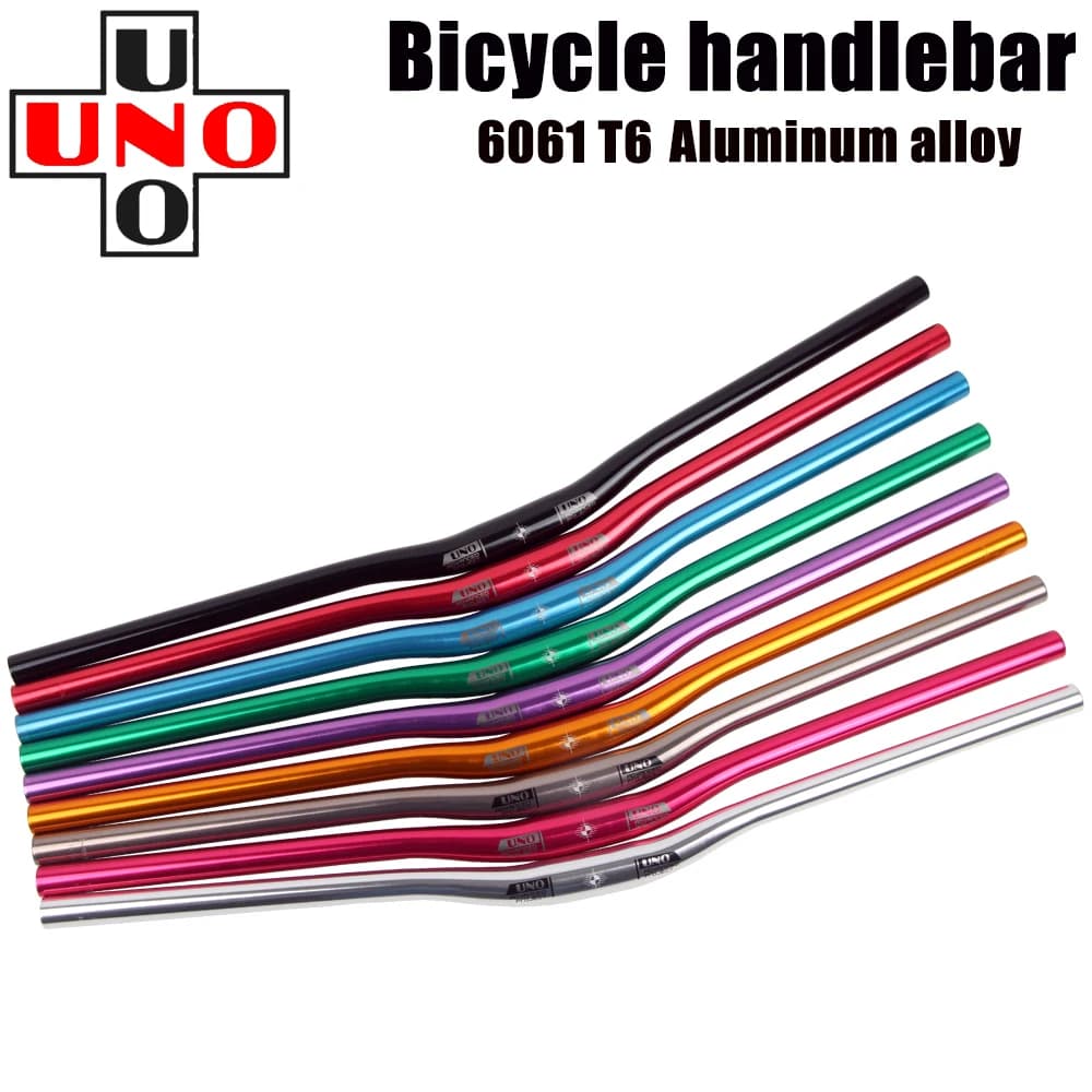UNO-Manillar de Color ultraligero para bicicleta de montaña, calibre 31,8 brillante, 740/780mm, modificación Horizontal