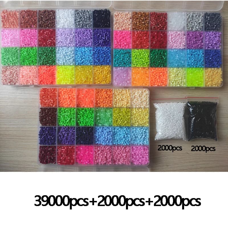 Cuentas Perler creativas, Kit de juguetes Perler de 24/72 colores, cuentas Hama de 2,6mm, rompecabezas 3D, juguete DIY para niños, juguete para