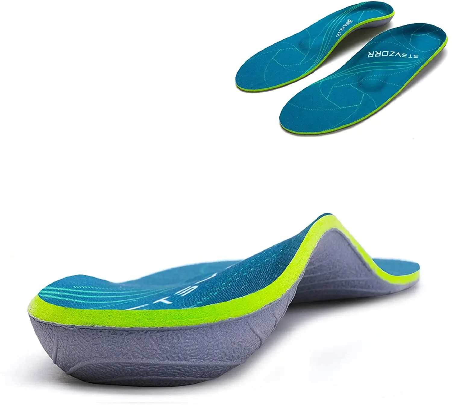 Plantillas ortopédicas para fascitis Plantar, soporte para el arco, alivia el dolor de pies planos, absorción de impacto, cómodas