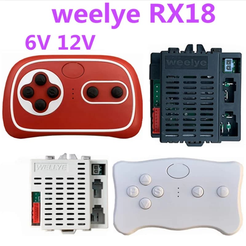 Coche eléctrico Weelye para niños, 6V/12V, RX18, 2,4G, control remoto por bluetooth, controlador de juguetes para montar con función de arranque