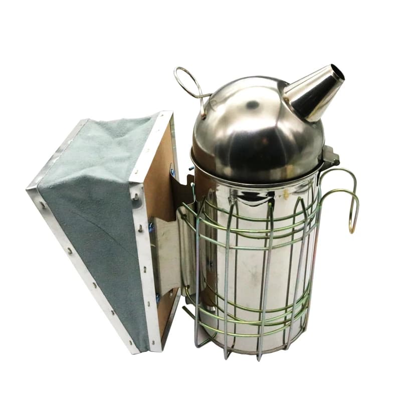 Ahumador de apicultura, equipo de acero inoxidable, caja de colmena, suministros de herramientas para colmena, fabricante de humo Manual con