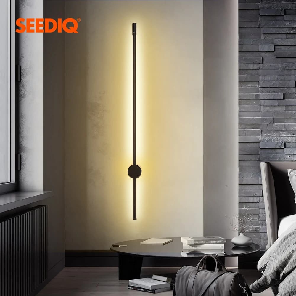Lámpara de pared Led, luz de pared larga moderna para el hogar, dormitorio, sala de estar, aplique de pared de fondo de sofá montado en superficie,