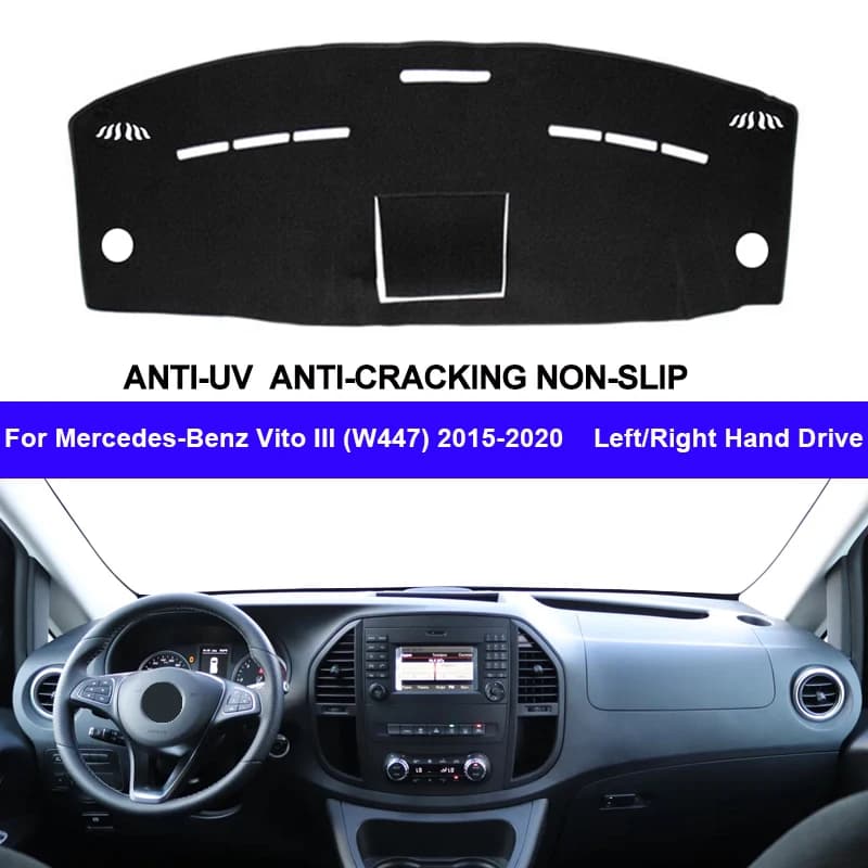 Cubierta interior del salpicadero del coche para mercedes-benz Vito III (W447) 2015 - 2020 Protector de la consola alfombra Dashmat Cape 2019 2018