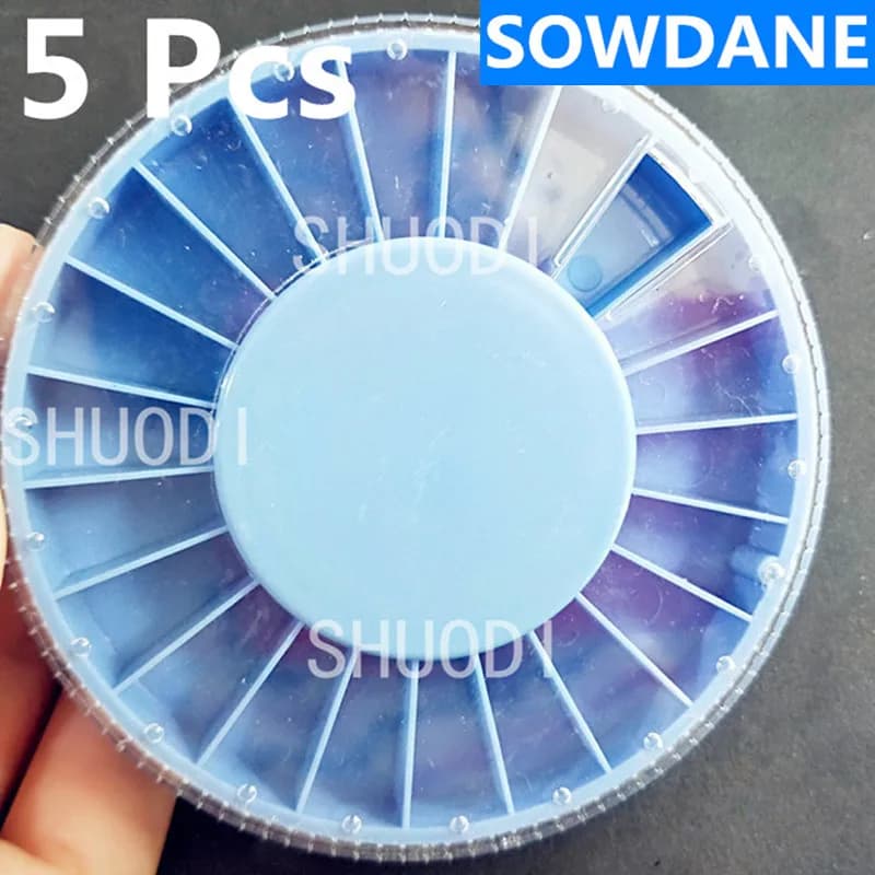 5 cajas de 22 ranuras, contenedor redondo para soportes de ortodoncia Dental, caja de almacenamiento de tubos bucales (precio no incluye soporte)