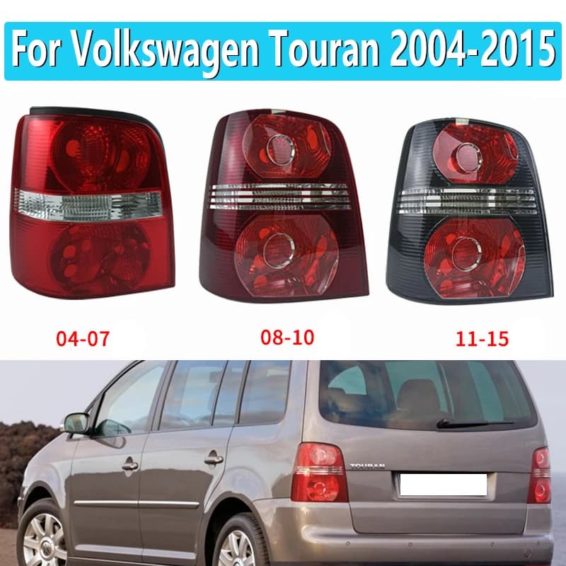 Carcasa de lámpara de luz trasera izquierda derecha de coche para Volkswagen Touran 2004 2005 2006 2007 2008 2009 2010-2015 sin bombillas