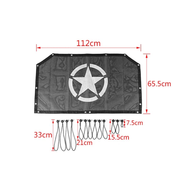 Cubierta superior para sombrilla de coche para Jeep Wrangler 1997-2006, parasol anti UV para techo, red protectora para accesorios Jeep Wrangler TJ