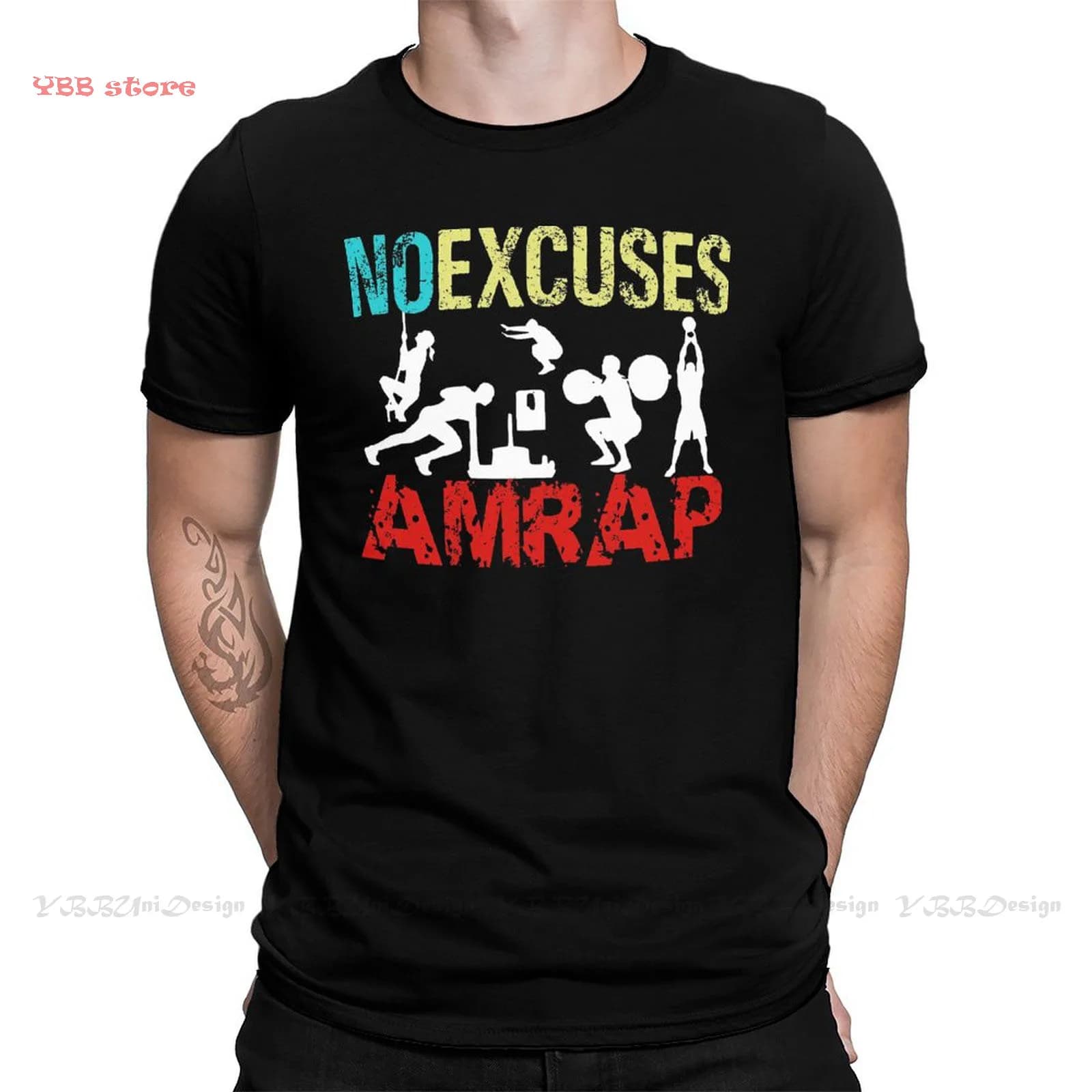 Hombres culturismo bombeo gimnasio entrenamiento muscular Crossfit camiseta negra sin excusas Fitness esencial camisetas de algodón puro Harajuku