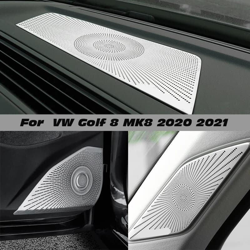 Para VW Golf 8 MK8 2020 2021 2022 2023 tablero cubierta de altavoz pegatinas accesorios de ajuste LHD estilo de coche altavoz de Audio