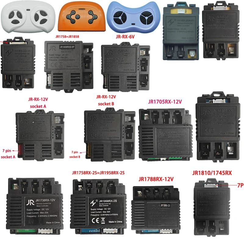 6V 12V 24V JR-RX JR1705 1930 1858 1810 1738 JR1922 HY2005 2012 Giro eléctrico para niños en juguetes Coche Unidad de control remoto Receptor