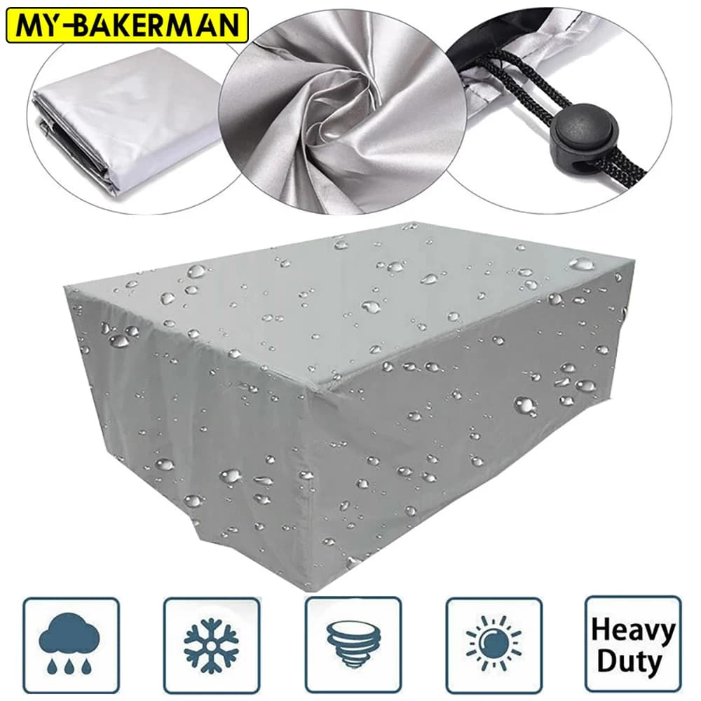 Fundas impermeables para muebles de jardín, funda para lluvia y nieve, fundas para sillas para sofá, mesa y silla, a prueba de polvo, exterior, 55