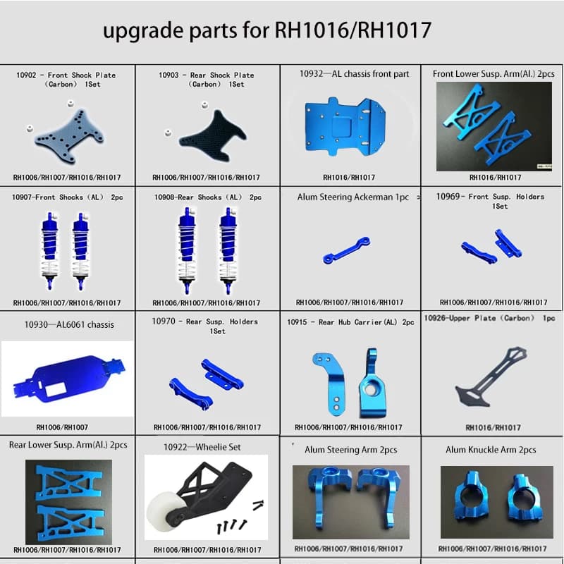 Piezas de mejora Vrx Racing para FTX Vantage RH1016 RH1017 Spirit buggy, compatibles con VRX 10930 10927 10928 10915 10914 10926