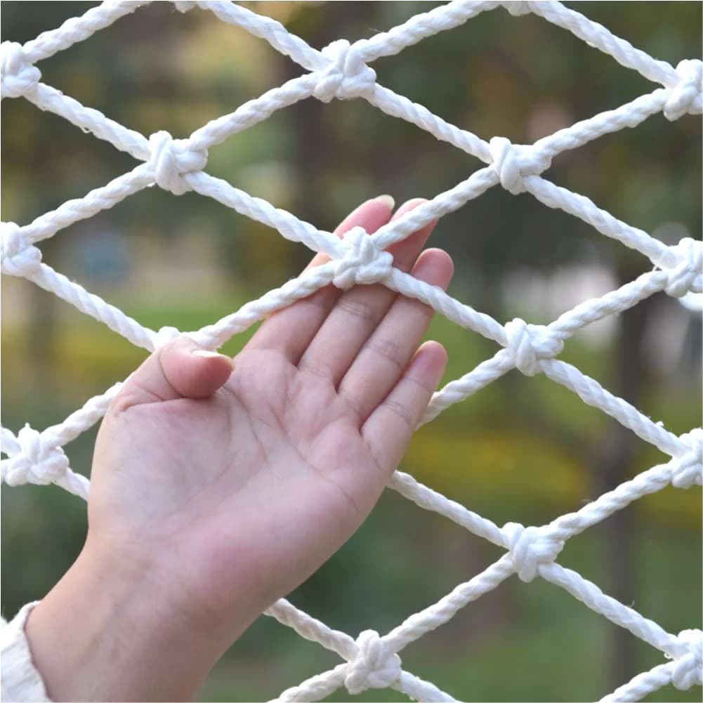 Red de seguridad para niños, construcción contra caídas, balcón, ventana, escaleras, valla de cubierta segura, protección de nailon blanco,
