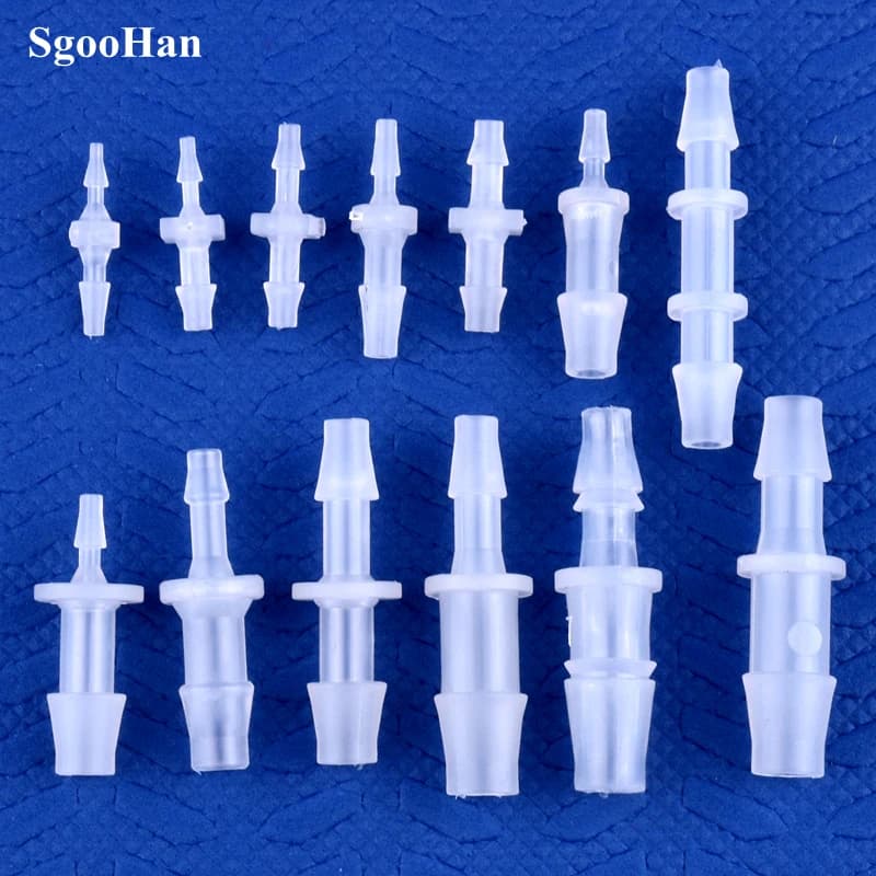5 ~ 200 Uds 2,4 ~ 7,9mm a 1,6 ~ 6,4mm PP pagoda reductora de conectores directos adaptador de tanque de acuario Micro sistema de riego juntas de