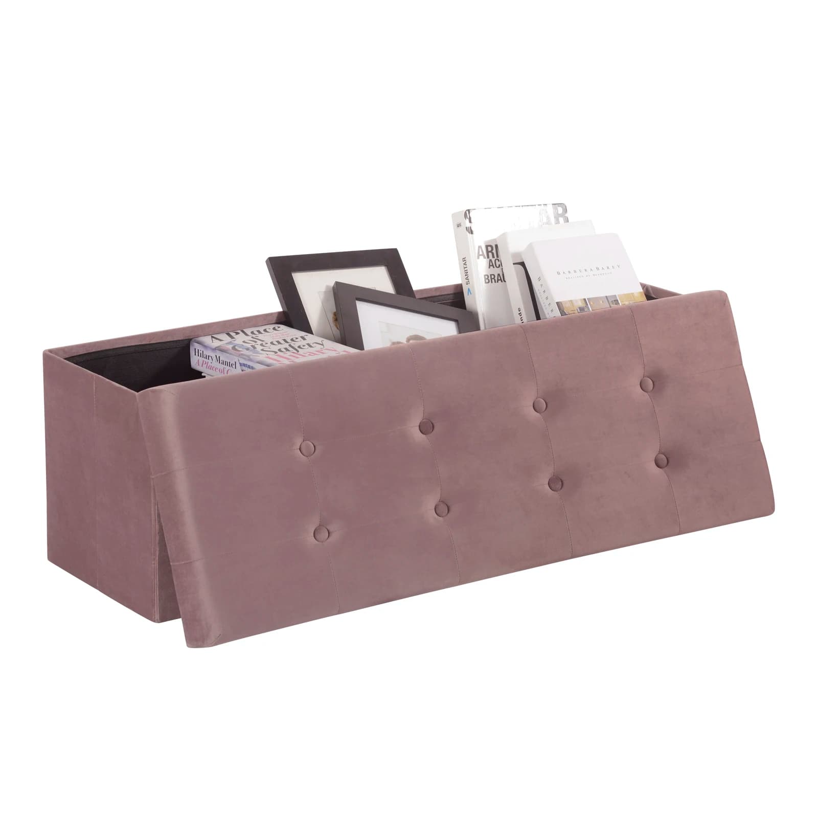 Taburete plegable para el hogar, asiento otomano, cofre con espacio de almacenamiento, caja organizadora, muebles para sala de estar, 1 ud.