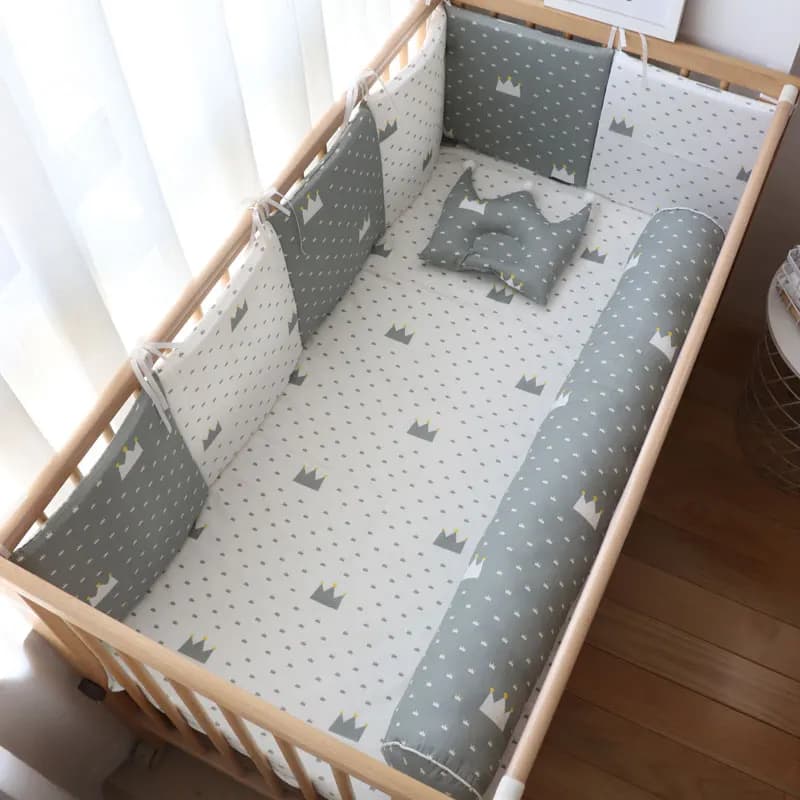 Parachoques de algodón suave para recién nacidos, decoración de habitación de bebé, Protector de cuna súper grueso para cama infantil