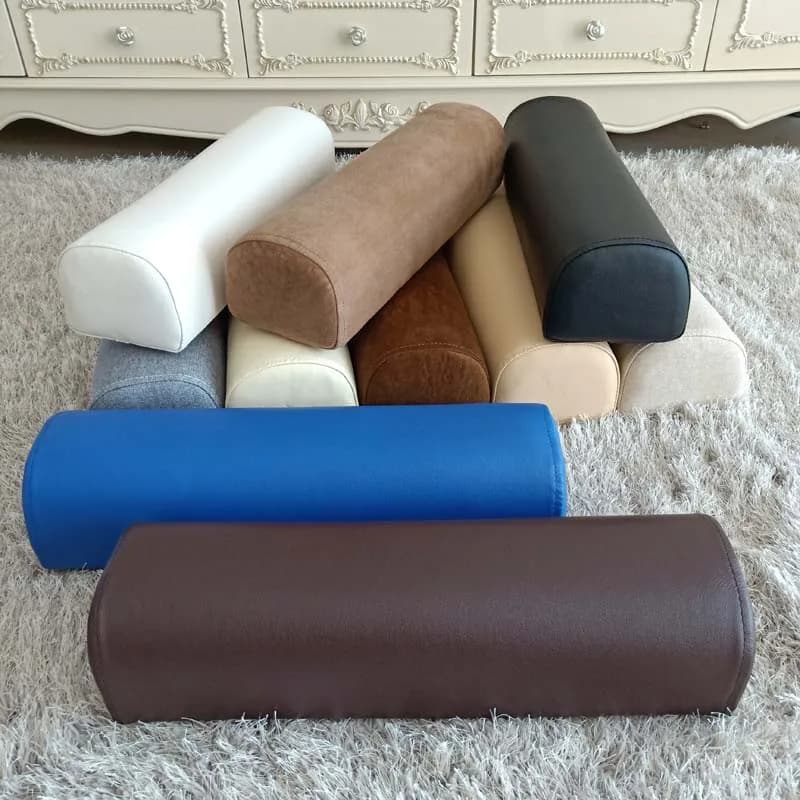 Almohada semienrollable de cuero, soporte para tobillo, rodilla, elevación de piernas, espalda, Lumbar, cuello, alivio del dolor, espuma de densidad,