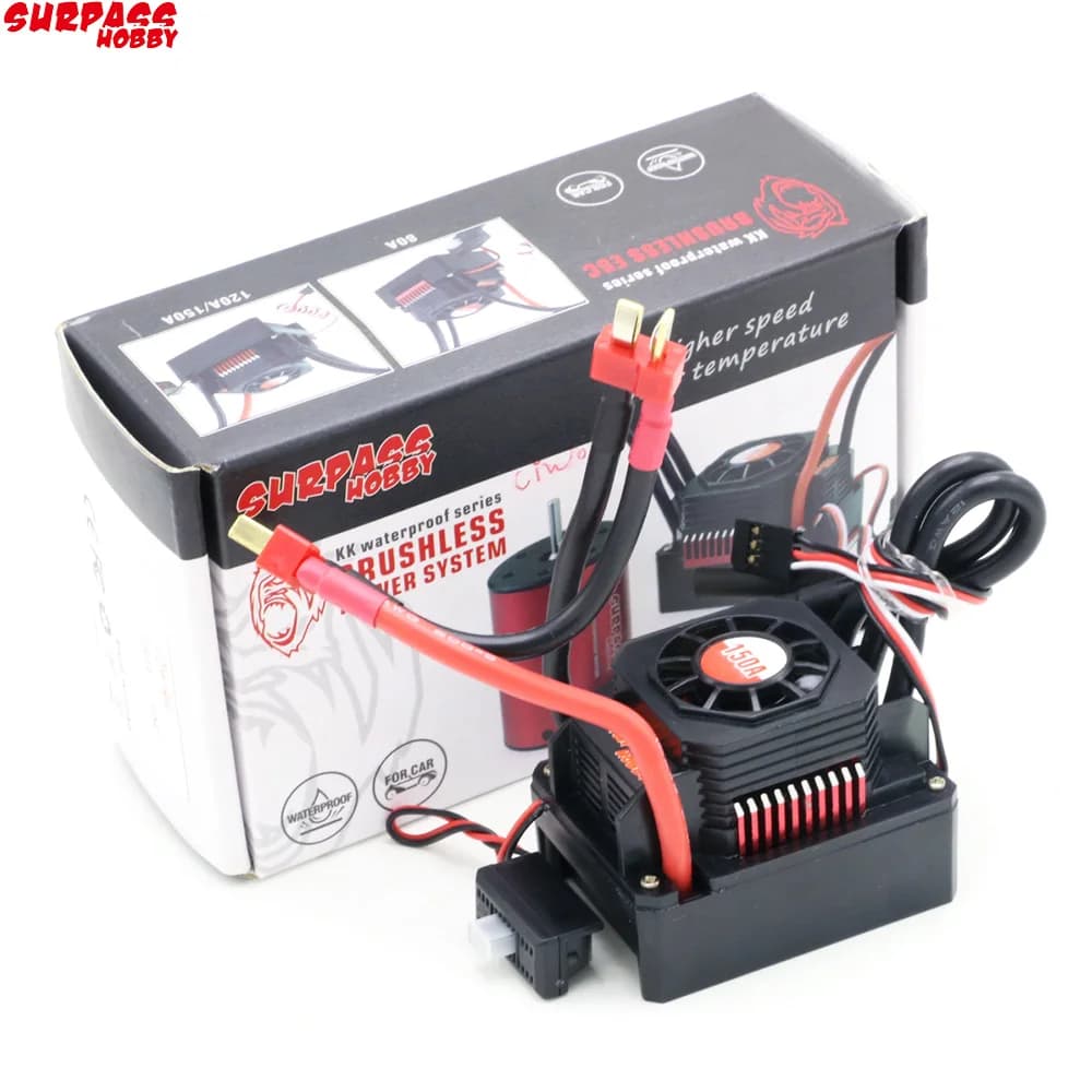 Controlador de velocidad sin escobillas ESC, resistente al agua, 25A, 35A, 45A, 60A, 80A, 120A, 150A, enchufe T / XT60 para coche teledirigido 1/8