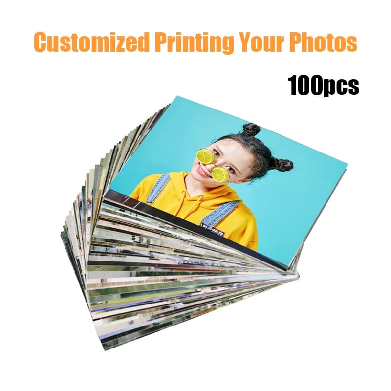 50 uds/100 Uds. Impresión personalizada de sus fotos mascotas niños bebé paisaje fotos imágenes impresión momento importante registro de