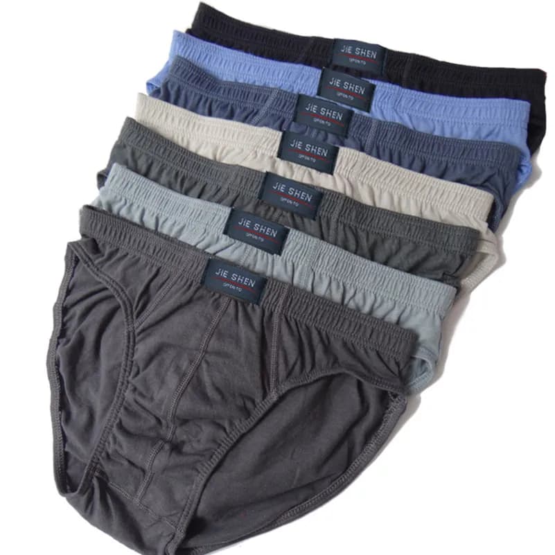 Calzoncillos 100% de algodón para hombre, ropa interior cómoda M/L/XL/2XL/3XL/4XL/5XL, 5 unidades por lote, envío gratis