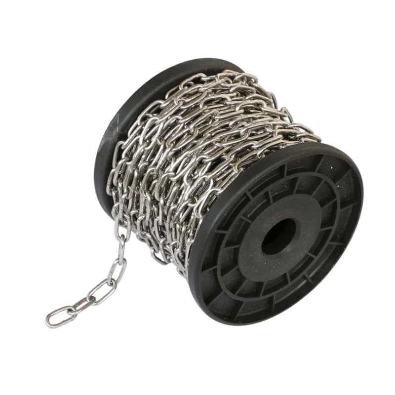 Cadena de acero inoxidable 304 de 5 metros para tracción, colgador, tendedero de ropa, cadena de hierro, collar para perro/mascota