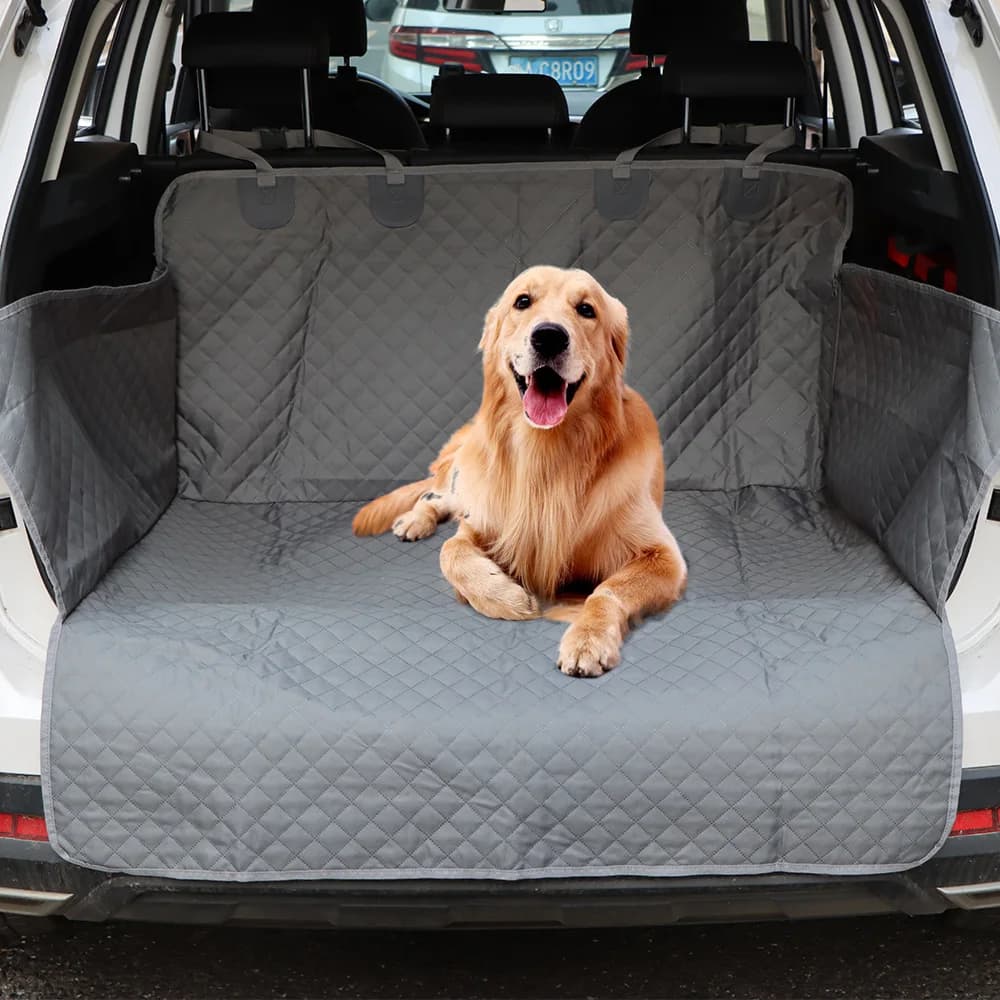 Funda para asiento de coche para perros, portador de viaje para perros, alfombrilla para maletero de coche, forro de carga SUV impermeable para