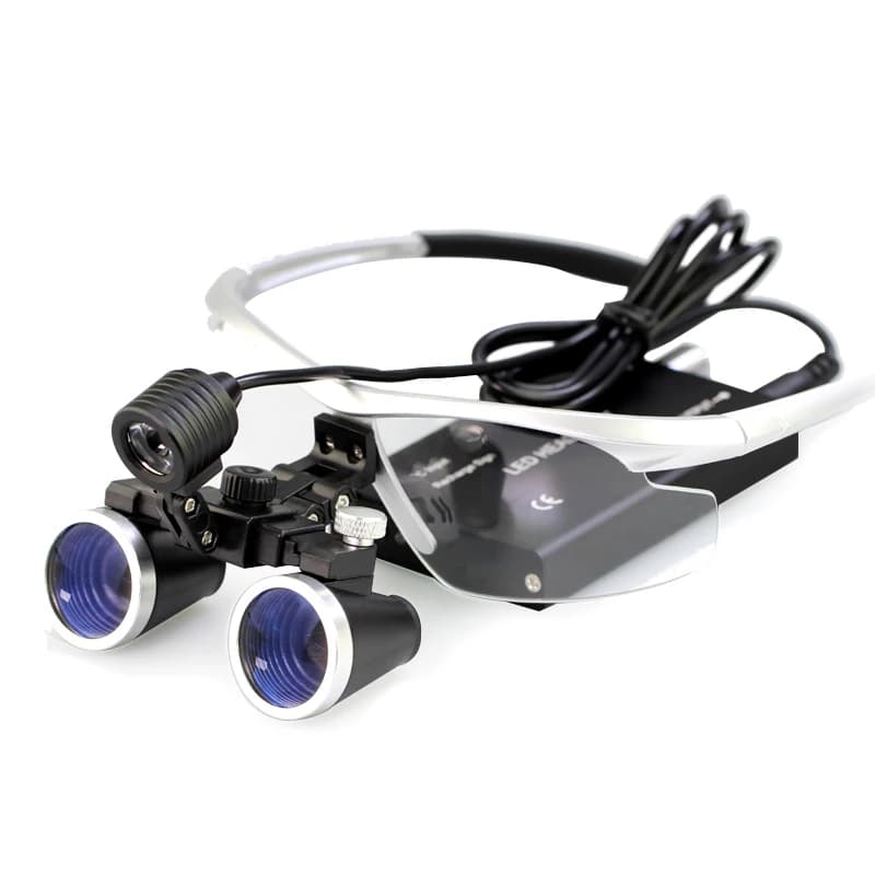Lupas Binoculares 2.5X 3.5X, Lentes de Aumento Profesionales con Luz Frontal de 3W