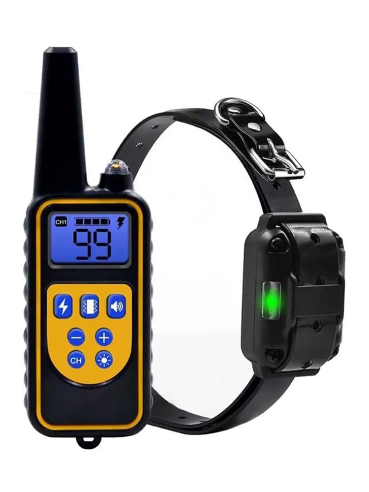 Collar de perro Collar de entrenamiento de perro eléctrico Pantalla LCD recargable para Collar de adiestramiento de mascotas de todos los tamaños