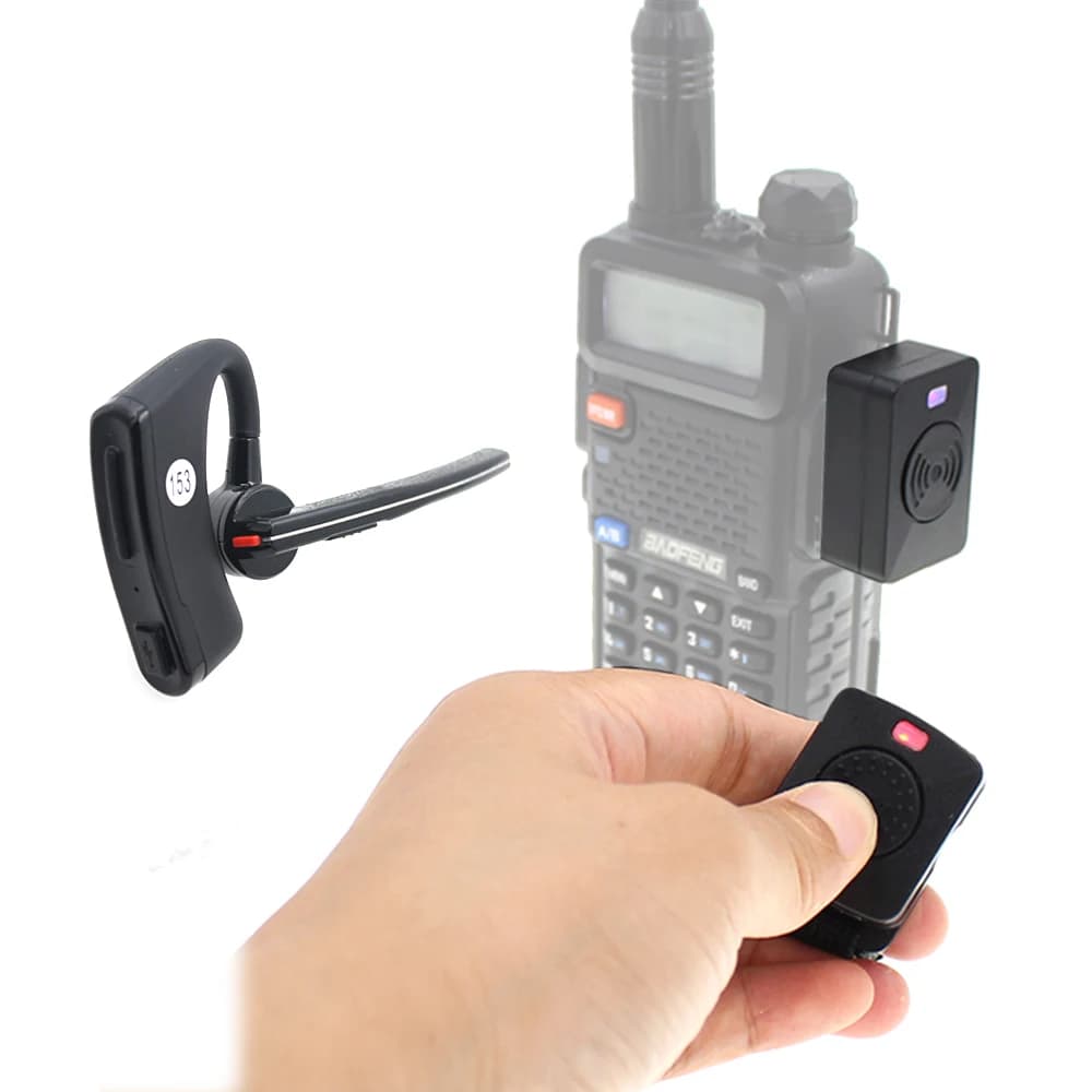 Para BaoFeng UV-82 UV-5R 888S Walkie Talkie Radio de dos vías Moto Bike Manos libres Bluetooth PTT Auricular Auriculares inalámbricos