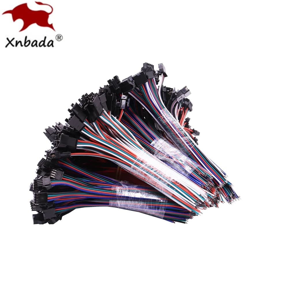 Conector JST macho y hembra, 10-100 pares, 2 pines/3 pines/4 pines/5 pines para tira de LED 5050/3528 WS2812B/WS2811