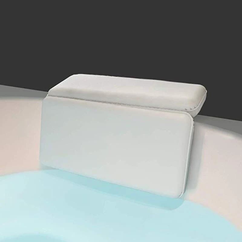 Almohada de baño de esponja impermeable antideslizante con ventosa de Pu, cojín de bañera Permeable de secado rápido, almohada de bañera de aire