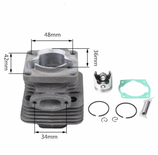 Kit de pistón de cilindro de 36MM para desbrozadora de motor MITSUBISH TL33 1E36F-2GN Mcculloch B33B 33CC. Repuestos