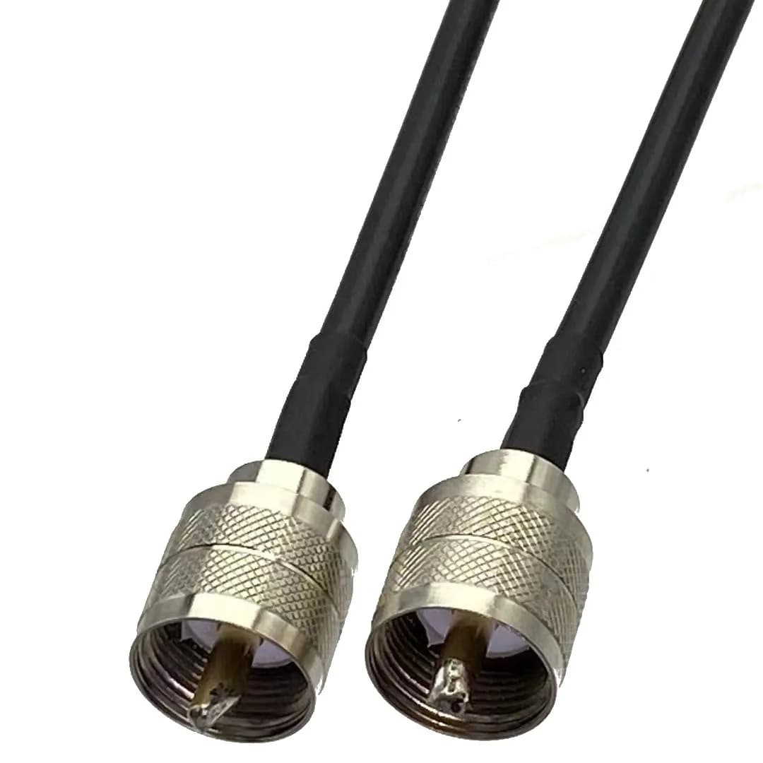 1 Uds Cable RG58 conector macho UHF a conector macho UHF PL259 adaptador de puente Coaxial RF recto nuevo 6 pulgadas ~ 5M