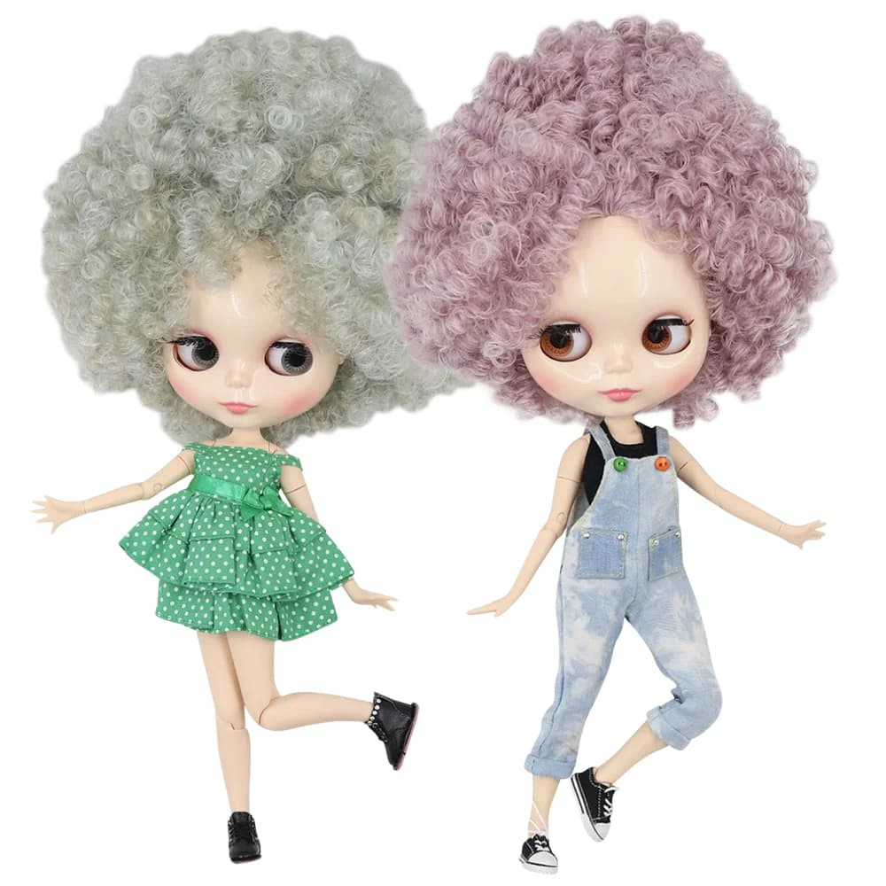 ICY DBS-Muñeca Blyth 1/6 para niñas, muñeco desnudo de 30cm, bjd cuerpo articulado, cara brillante, pelo rizado, pelo afro, regalo de anime