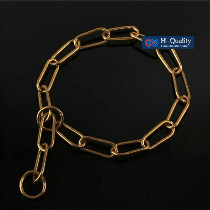 HQ BD01-Cadena de latón macizo para perro, Collar de perro, cadena P de latón, especial para perros gigantes medianos