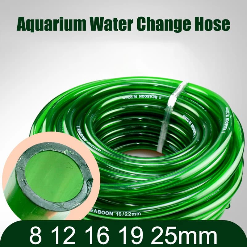 Manguera verde para acuario, accesorios de filtro de bomba de agua, herramienta de limpieza de acuario, manguera de riego de jardín, 8-19mm