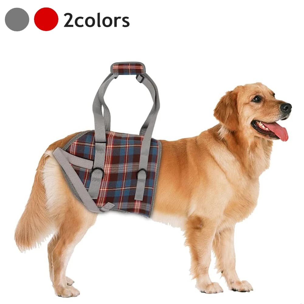 Arnés de soporte para perros para piernas traseras y delanteras, rehabilitación de elevación, portátil ajustable para ayudar a caminar con perros