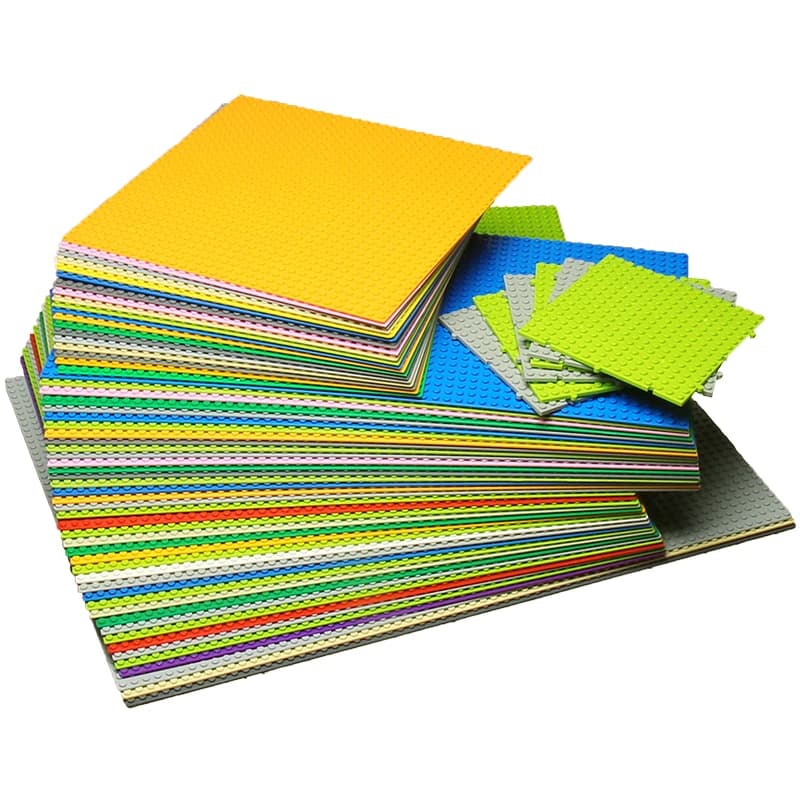 Bloques de plástico para construir para niños, placas de plástico de 32*32 puntos, placas de base lateral del 50*50, juguetes clásicos de ciudad