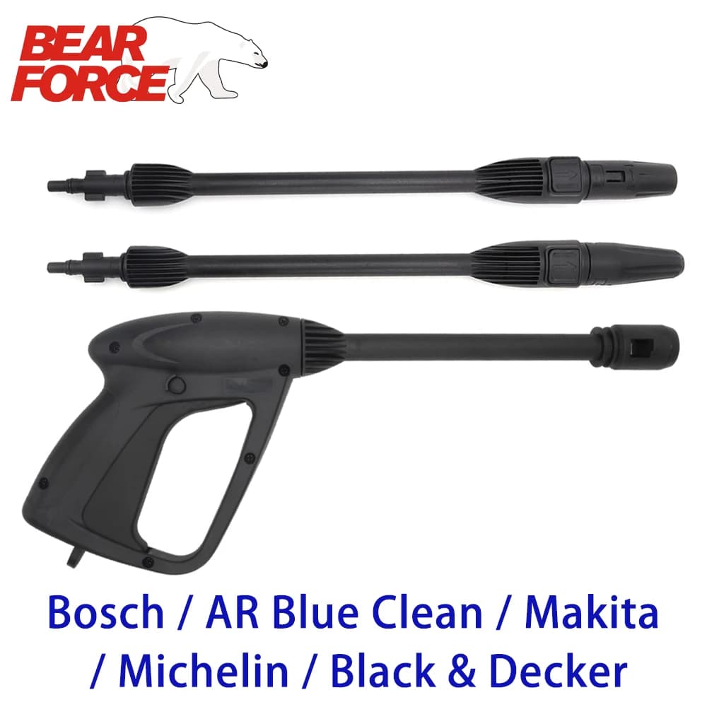 Pistola rociadora de alta presión, boquilla de lanza de chorro, pistola de agua a chorro para lavadora de coche, varita de lanza para Bosch Black