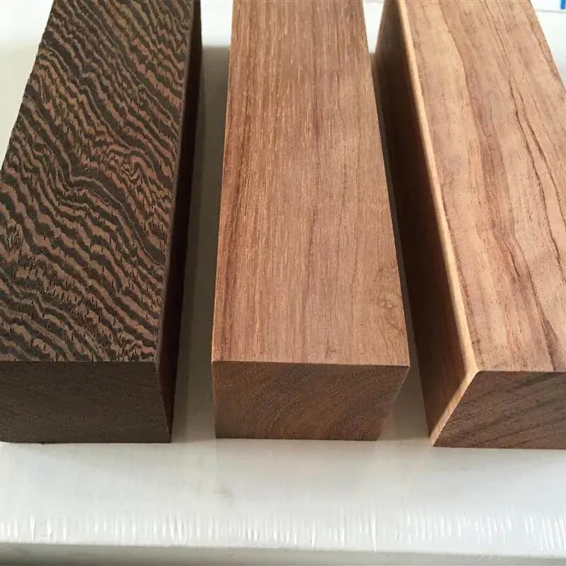 Tamaño: 200x50x50mm Natural tallado hecho a mano madera de cerezo norteamericana Pera de América del Sur Wenge Material de madera DIY