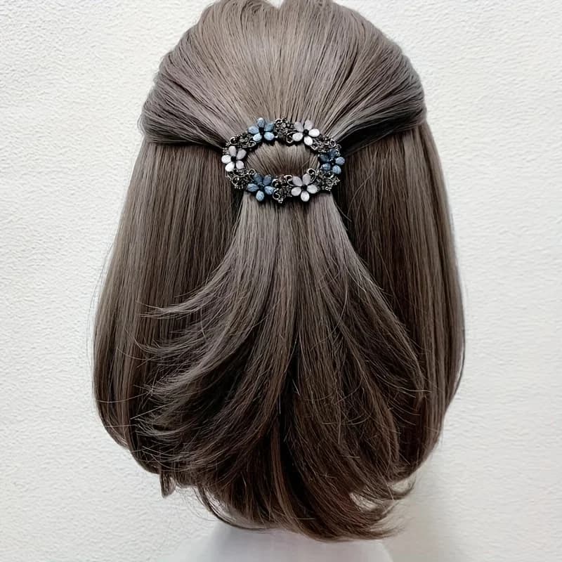 Pinza para el pelo con diamantes de imitación tallados Retro, diseño lujoso y elegante, diseño exquisito Retro, textura de alta calidad, agarre