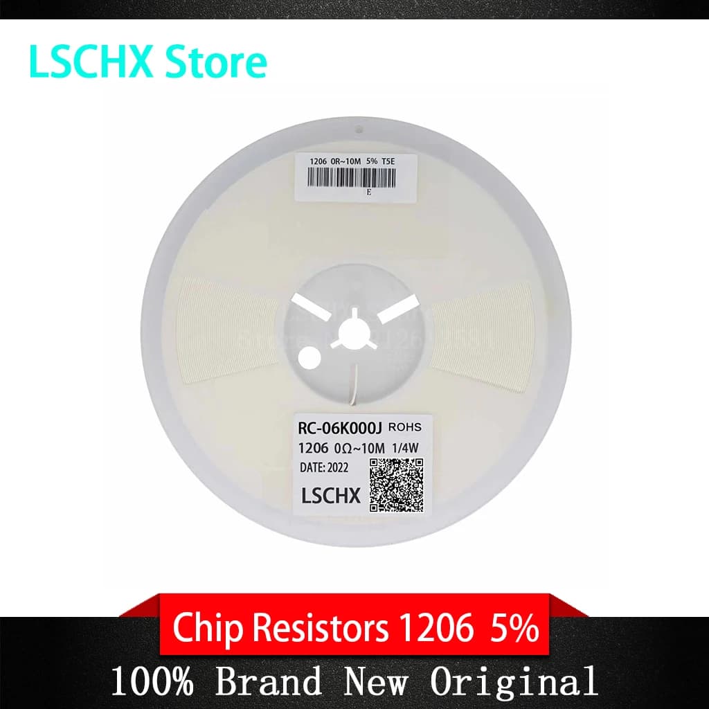 Resistencia SMD 5000 piezas 1206 0R ~ 10M 1/2W 0 1 10 100 150 220 ohm 1K 330 K 10K 2,2 K 0R 1R 10R 100R 150R 220R 330R ohm 100