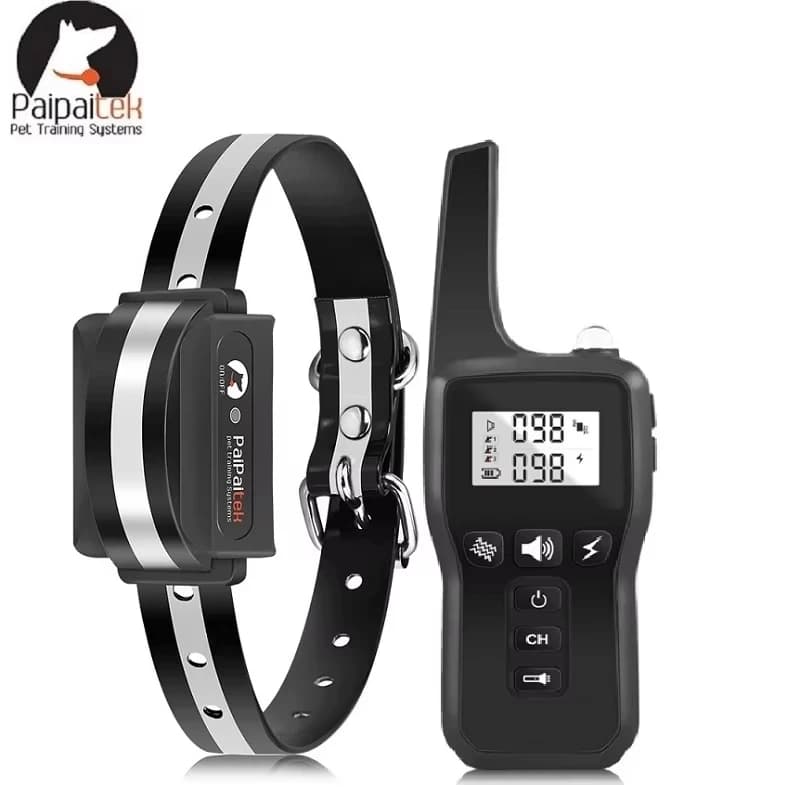 Collar de entrenamiento para perros de 1000m con Control remoto, Collar eléctrico impermeable para perros de todos los tamaños, Collar antiladridos