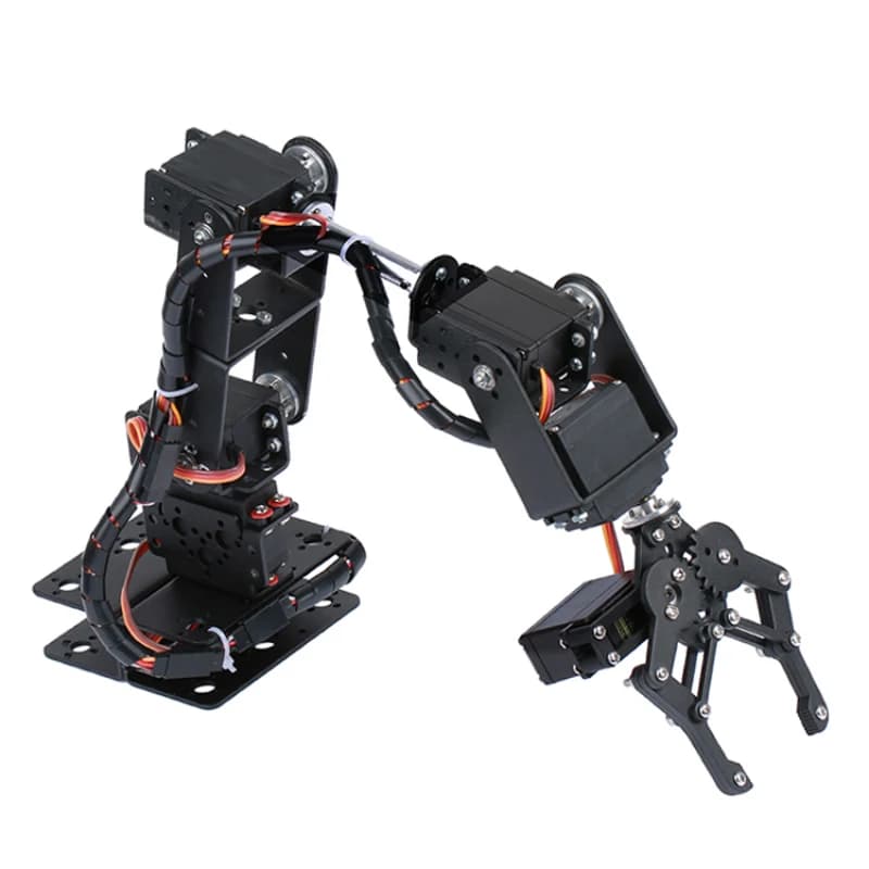 Kit de brazo robótico, brazo robótico programable de 6 DOF, Kit DIY para Arduino, código de código de código abierto y tablero de Control