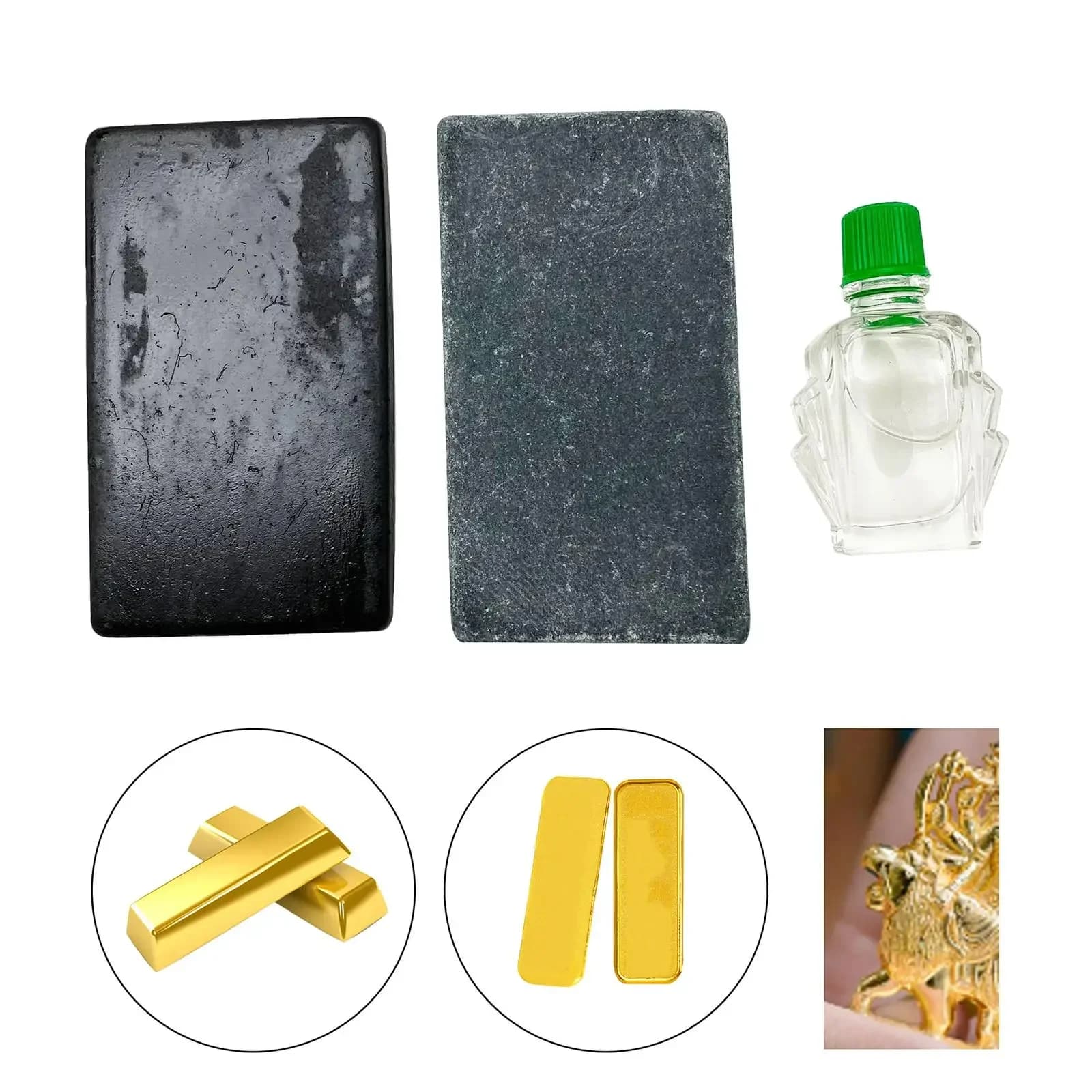 Probador de Oro 10K/14K/18K/22K/24K, Detector Portátil de Metales Preciosos con Herramientas, para Piedras/Agua, para Joyería