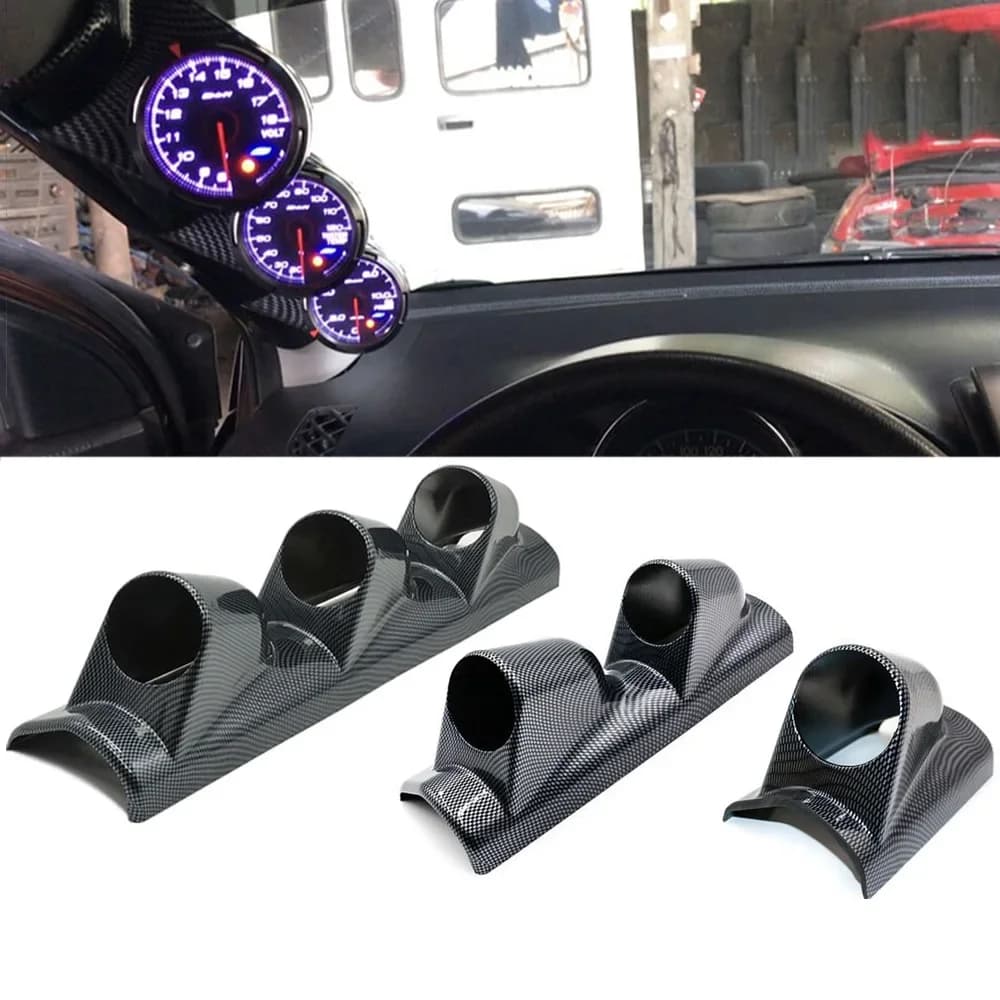 Pod de calibre de coche de 2 ", 52mm, Universal, negro, individual/doble/Triple, con volante a la izquierda/derecha, soporte para medidores de coche,