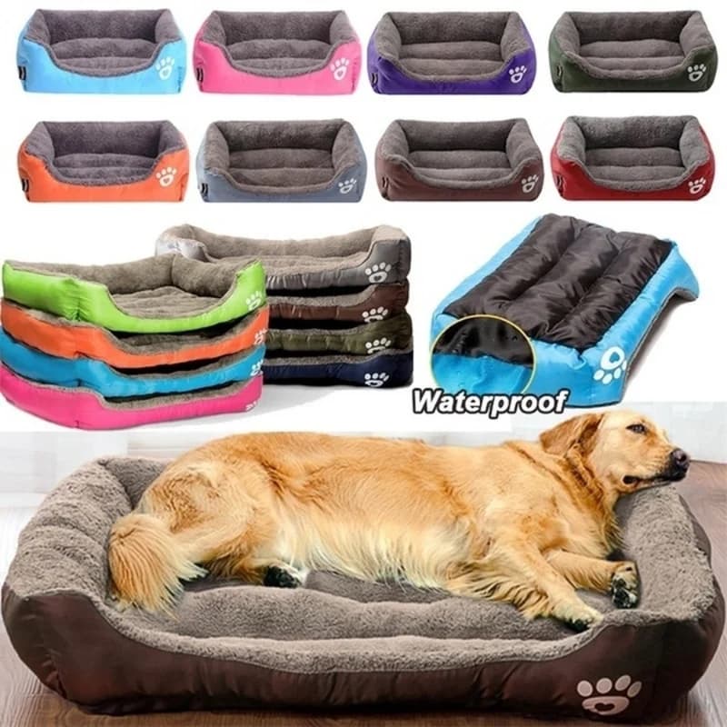 (S-3XL) Cama grande para perros y gatos, 8 colores, casa para perros cálida y acogedora, nido de lana suave, cestas para perros, estera para casa,
